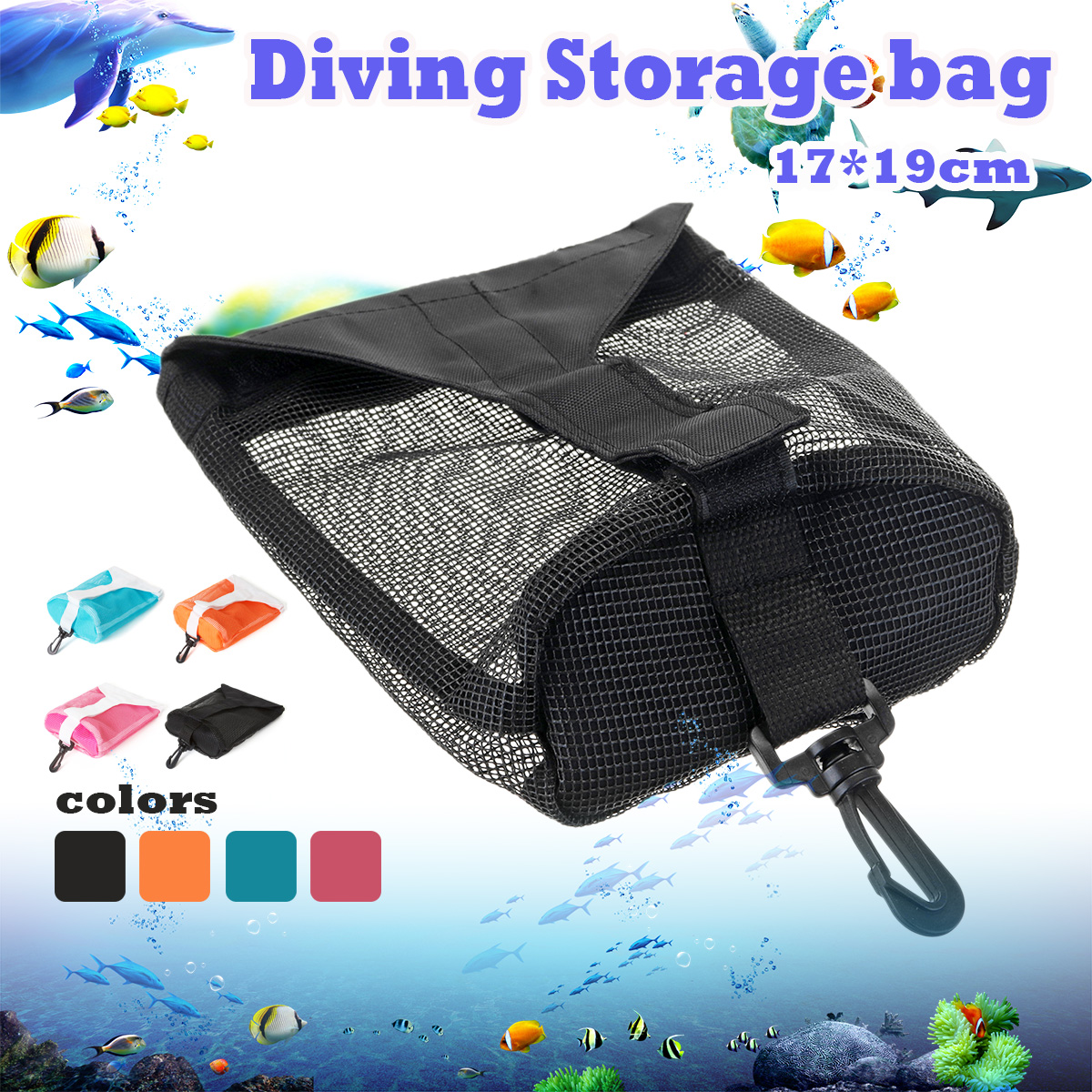 Diving-Reel-Bolt-Snap--SMB-Safety-Marker-Buoy-Mesh-Gear-Bag-Equipment-Holder-Carry-Pouch-1522812-1