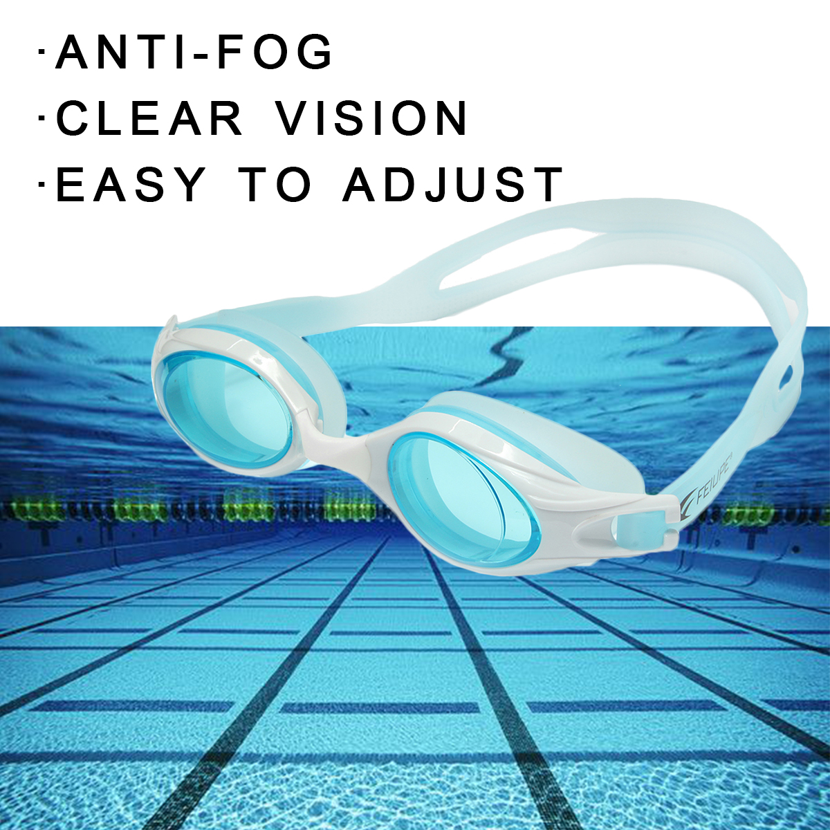 OUTEROO-Swimming-Glasses-PC-Silicone-Shockproof-Anti-fog-Anti-UV-Adjustable-Swimming-Goggles-for-Adu-1886066-1