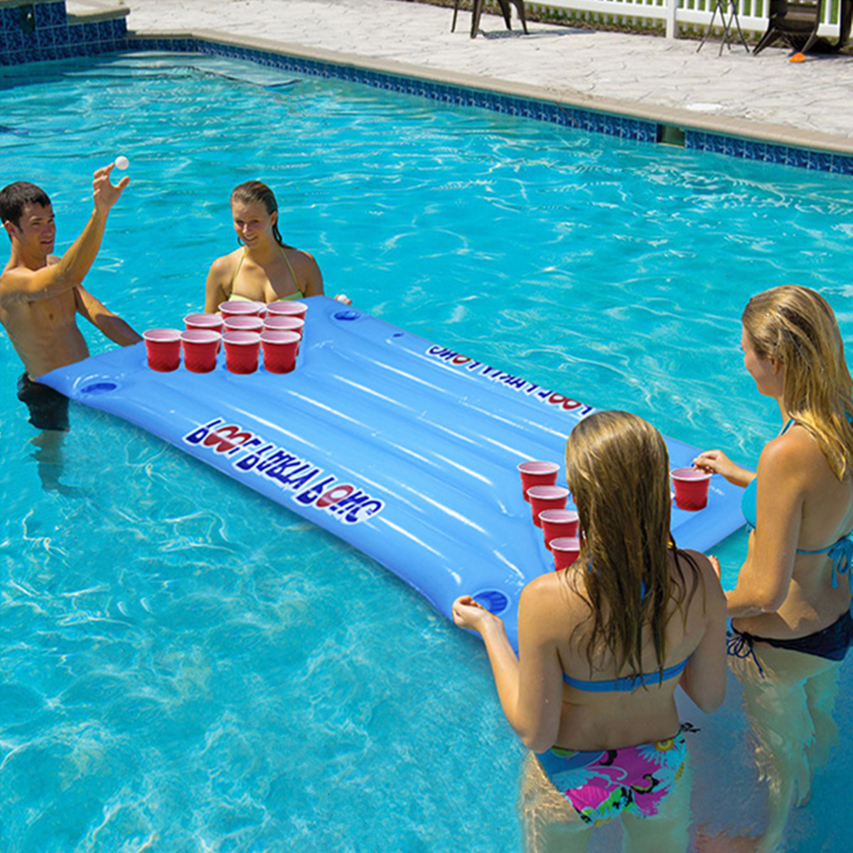 PVC-Inflatable-Beer-Pong-Ball-Table-Water-Floating-Raft-Lounge-Pool-Drinking-Game-24-Cups-Holder-1231572-2
