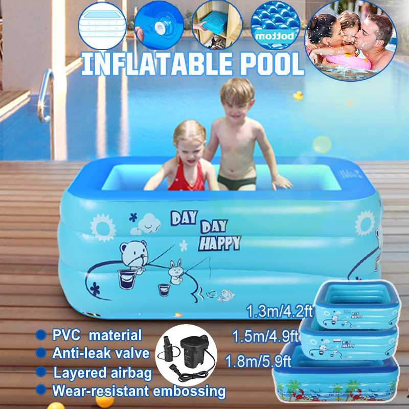PVC-Inflatable-Swimming-Pool-Children-Adult-Square-Bathing-Tub-Outdoor-Garden-Home-1847648-1