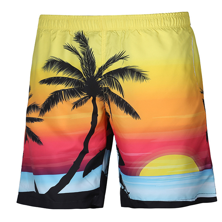 S52513-Beach-Shorts-Board-Shorts-3D-Coconut-Tree-Sunset-Printing-Fast-Drying-Waterproof-Elasticity-1301300-1