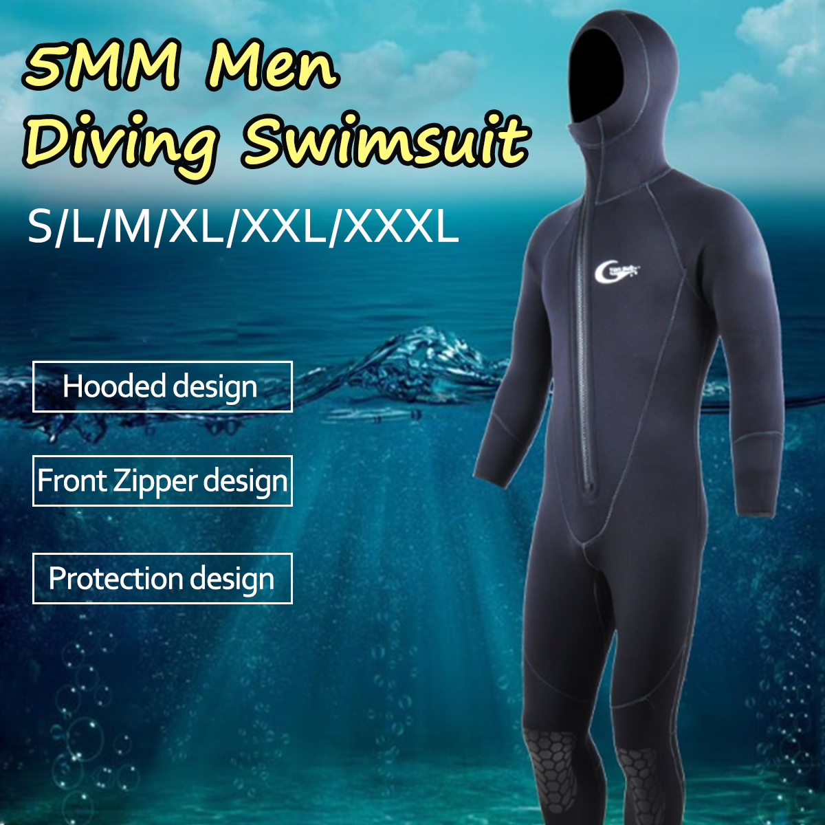 Yon-Sub-5MM-Neoprene-Front-Zipper-Diving-Snorkeling-Swimming-Suit-Set-Long-Sleeves-Men-Wetsuit-Surfi-1641709-2