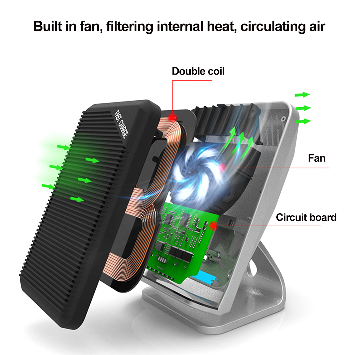 Bakeey-10W-QI-Wireless-Fast-Charger-Holder-Double-Coil-With-Cooling-Fan-Type-C-for-iPhone-11-Pro-for-1600441-3