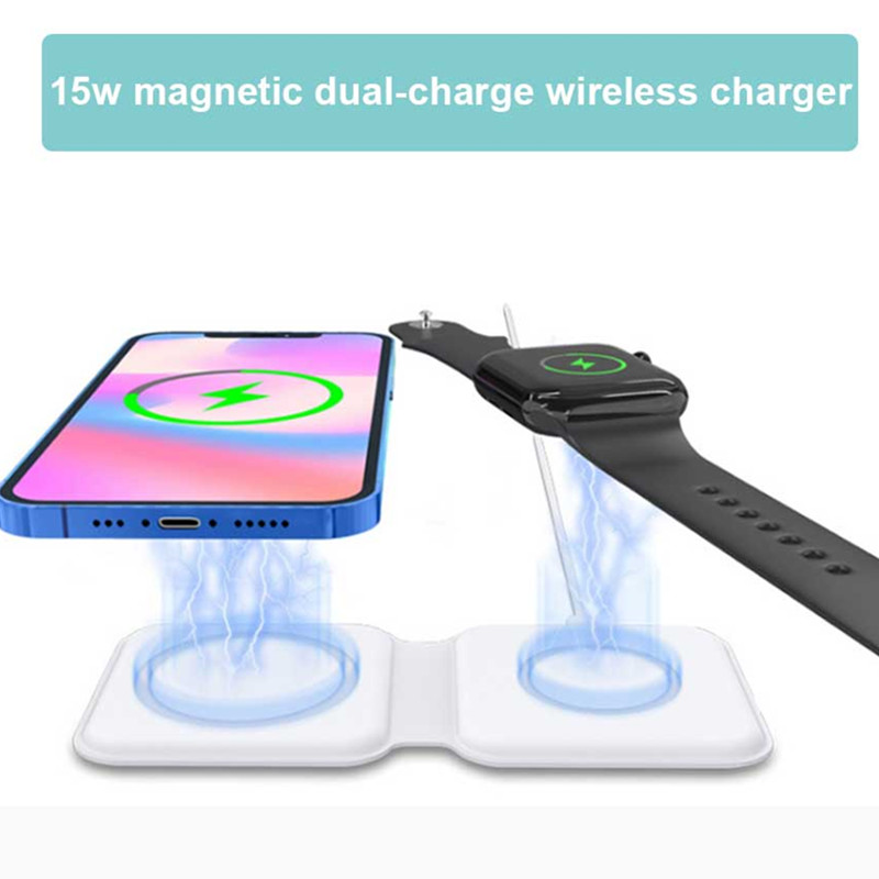 Bakeey-2-in-1-Folding-Magsafe-Magnetic-Dual-Charge-Wireless-Charger-for-iPhone-12-Pro-Max-for-Apple--1778473-1