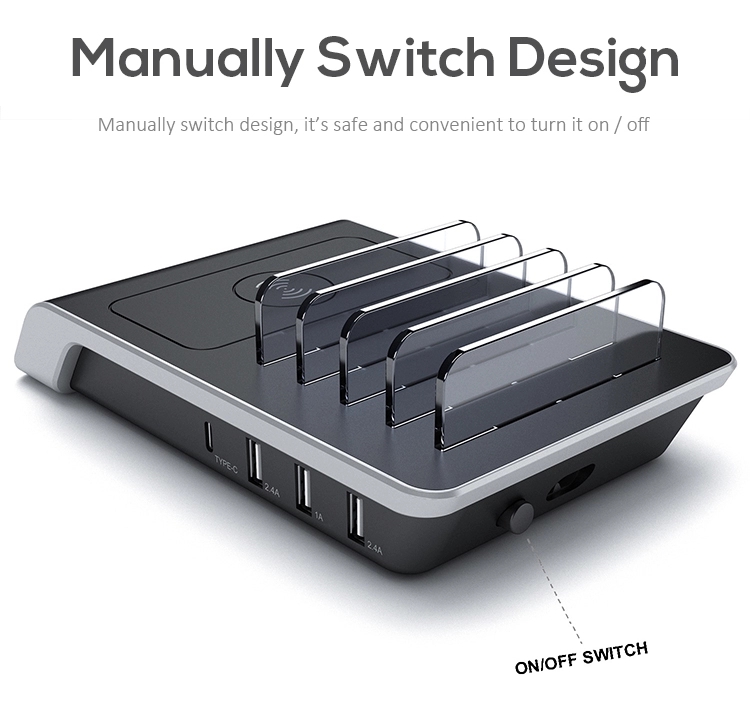 Bakeey-45W-9A-Four-USB-Type-C-LED-Indicator-Multifunctional-Fast-Charging-Wireless-Charger-Station-D-1646804-7