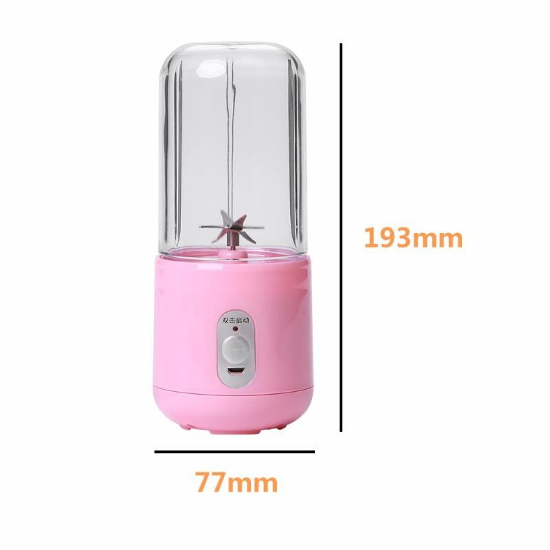 Bakeey-260ml-USB-Rechargeable-Portable-Electric-Juice-Cup-Juice-Blender-Fruit-Mixer-Six-Blade-Mixing-1554518-3