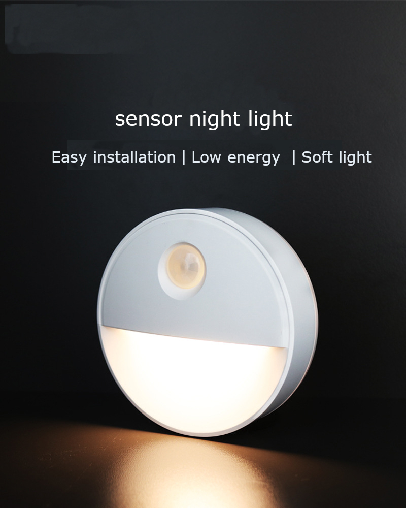 Bakeey-Infrared-Sensor-Night-Light-5M-Sensing-Distance-Warm-Half-Moon-Light-White-Light-Easy-Install-1794332-1