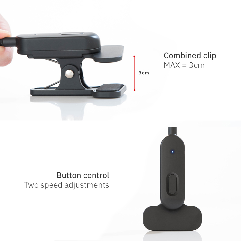 Bakeey-Portable-Mini-Clip-Fan-Flexible-Bendable-USB-Rechargeable-Desk-Fan-for-Car-Travel-Camping-1721843-2