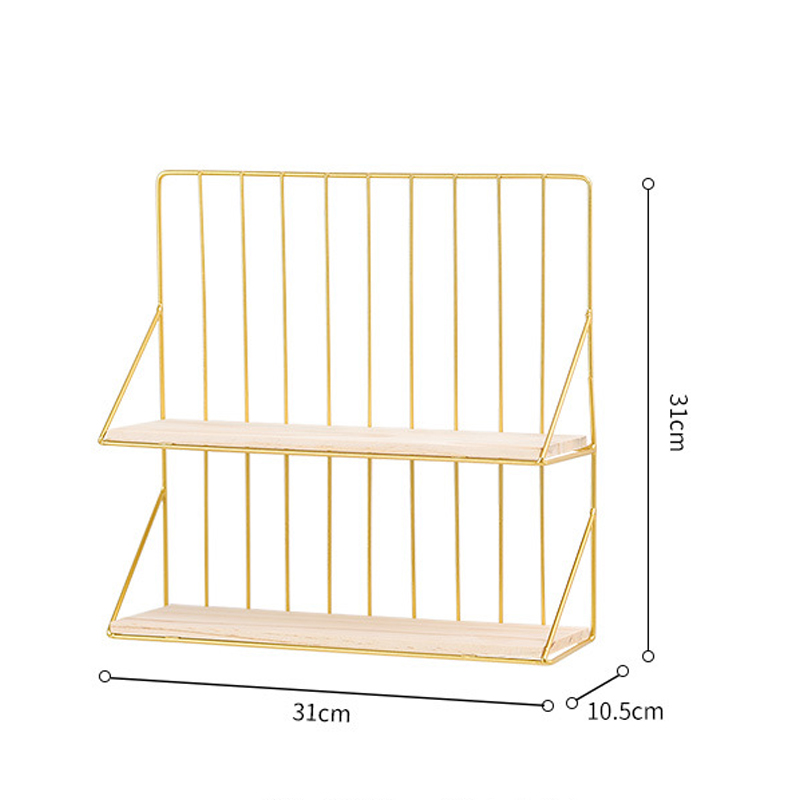 Bakeey-Wrought-Rron-Double-Wall-Rack-Holder-Creative-Desktop-Storage-Organizer-1642370-5