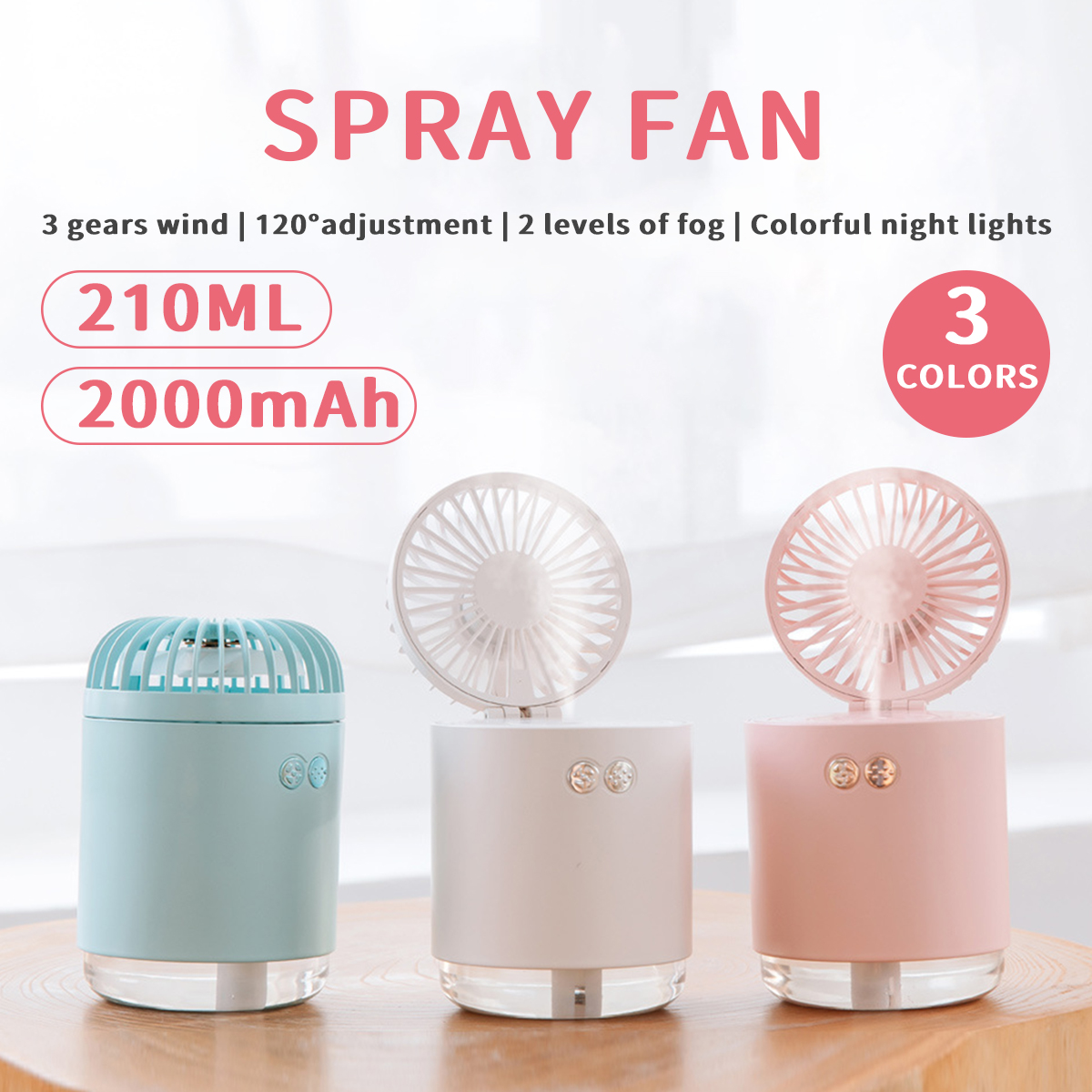Multifunctional-2000mAh-Mini-USB-Rechargeable-Fan-Cooler-Desktop-Spray-Humidification-with-Colorful--1864518-1