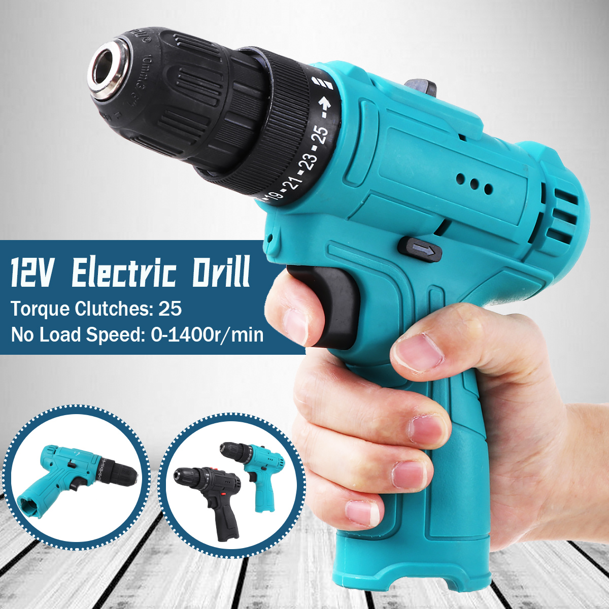 12V-25-Torque-2-Speed-Cordless-Electric-Drill-Rechargeable-Screwdriver-Without-Battery-1745656-2