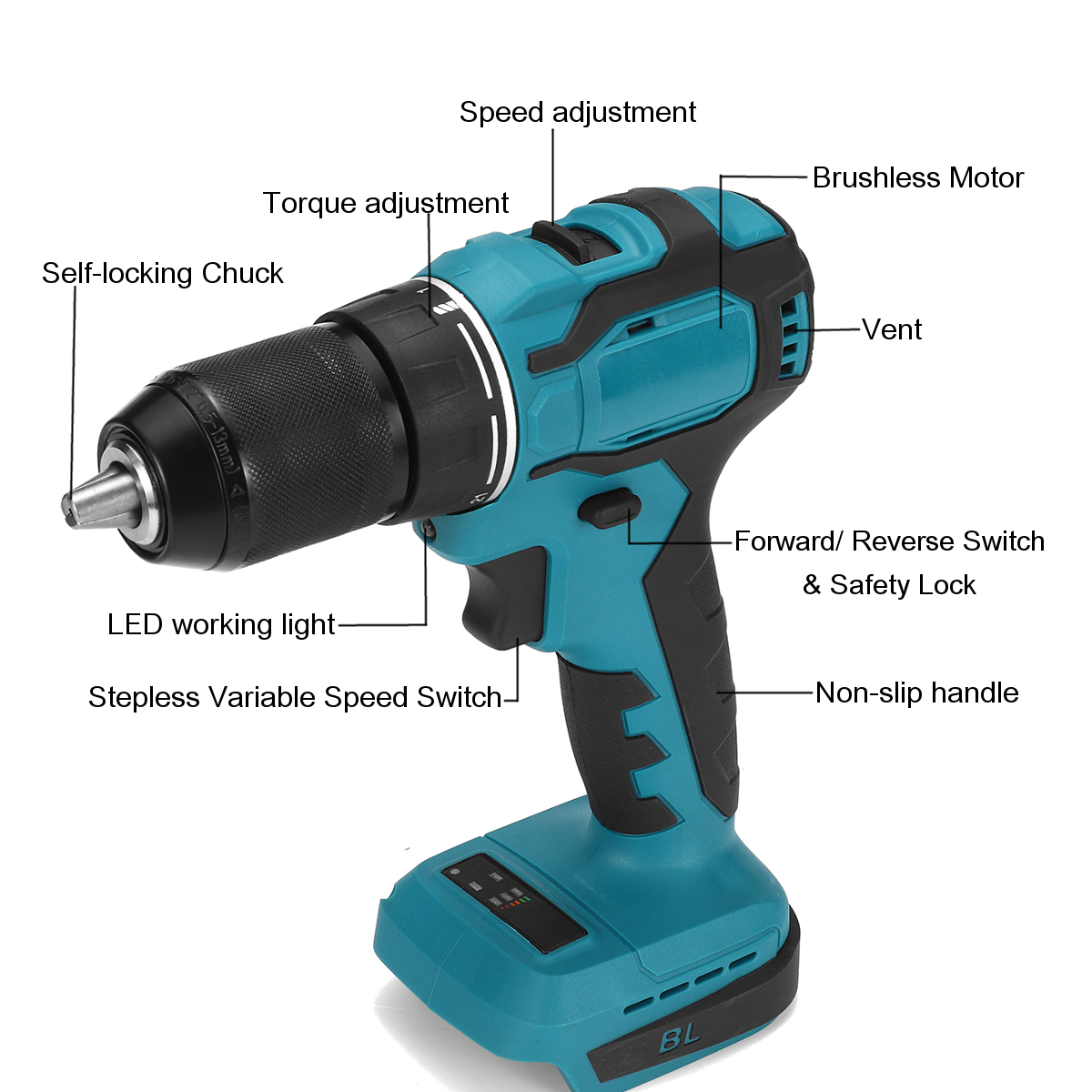 13mm-Chuck-520Nm-Cordless-Impact-Drill-Driver-Replacement-for-Makita-18V-Battery-1773145-12