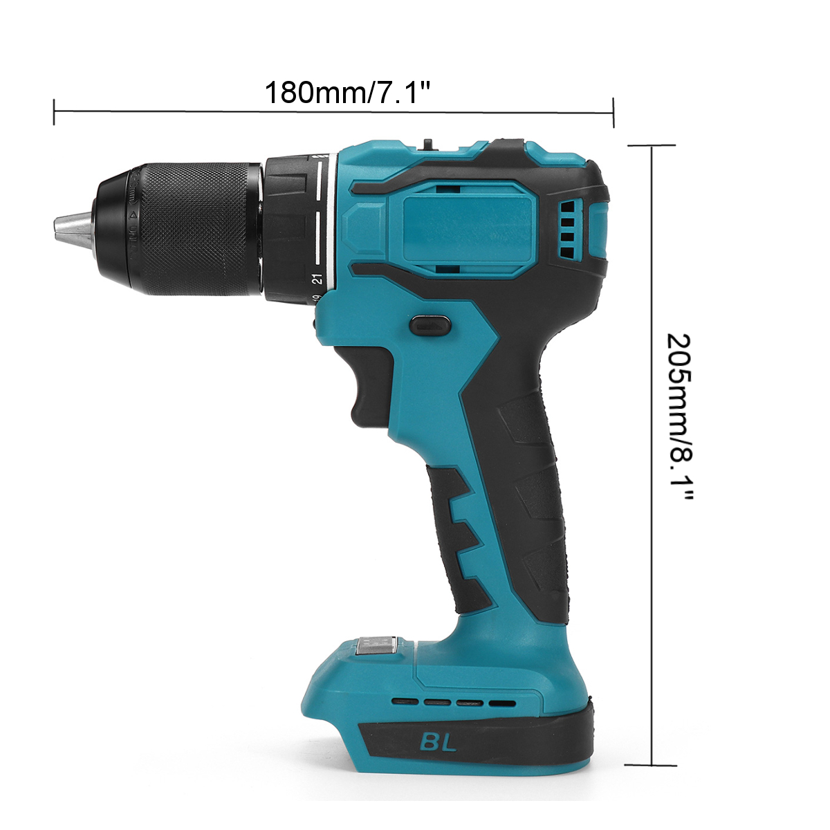 13mm-Chuck-520Nm-Cordless-Impact-Drill-Driver-Replacement-for-Makita-18V-Battery-1773145-13