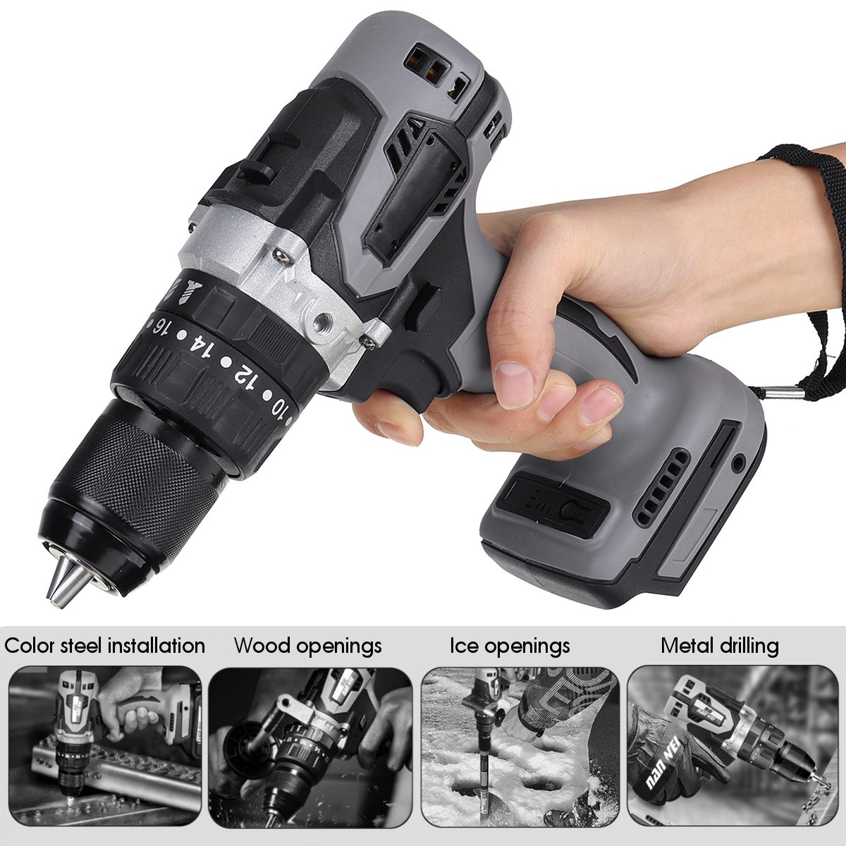 18V-2-Speed-Cordless-Brushless-Compact-Hammer-Drill-Driver-For-Makita-Battery-1741407-8