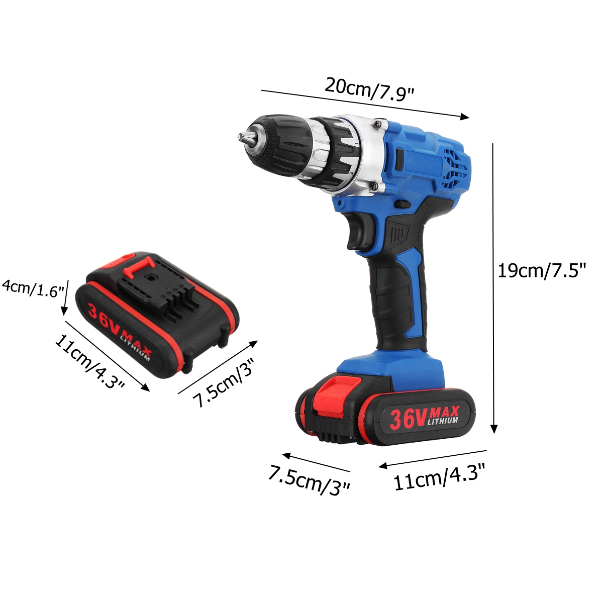 36V-13A-Cordless-Rechargeable-Power-Drill-Driver-Electric-Screwdriver-W-1-or-2-Li-ion-Battery-1427752-10