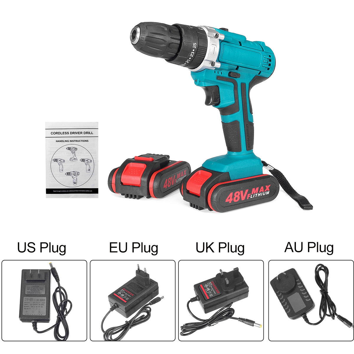 48V-2-Speed-Power-Drills-Cordless-Electric-Drill-13000mAh-253-Torque-Drilling-Tool-With-2-Li-ion-Bat-1553635-5