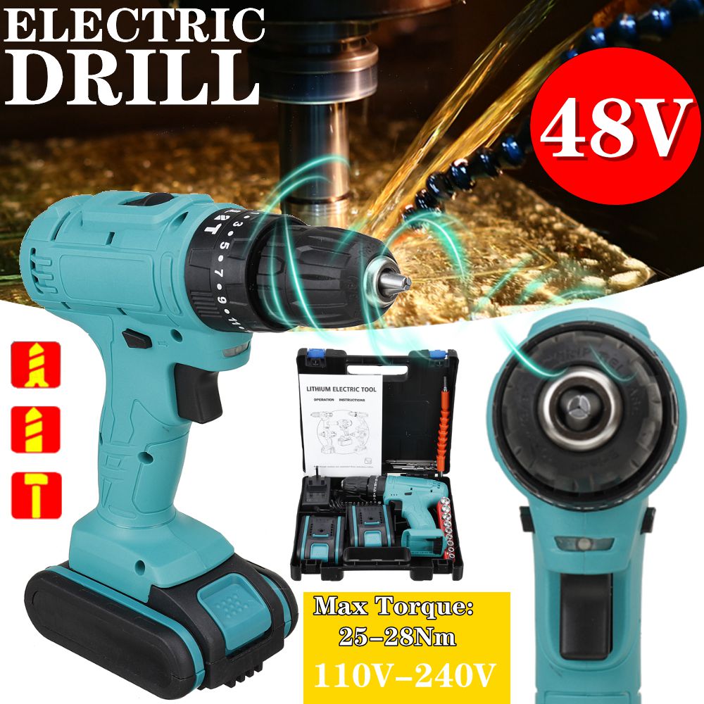48V-Impact-Electric-Drill-6000mAh-Drill-Screwdriver-W-LED-Working-Light-W-12pc-Battery-1760104-1