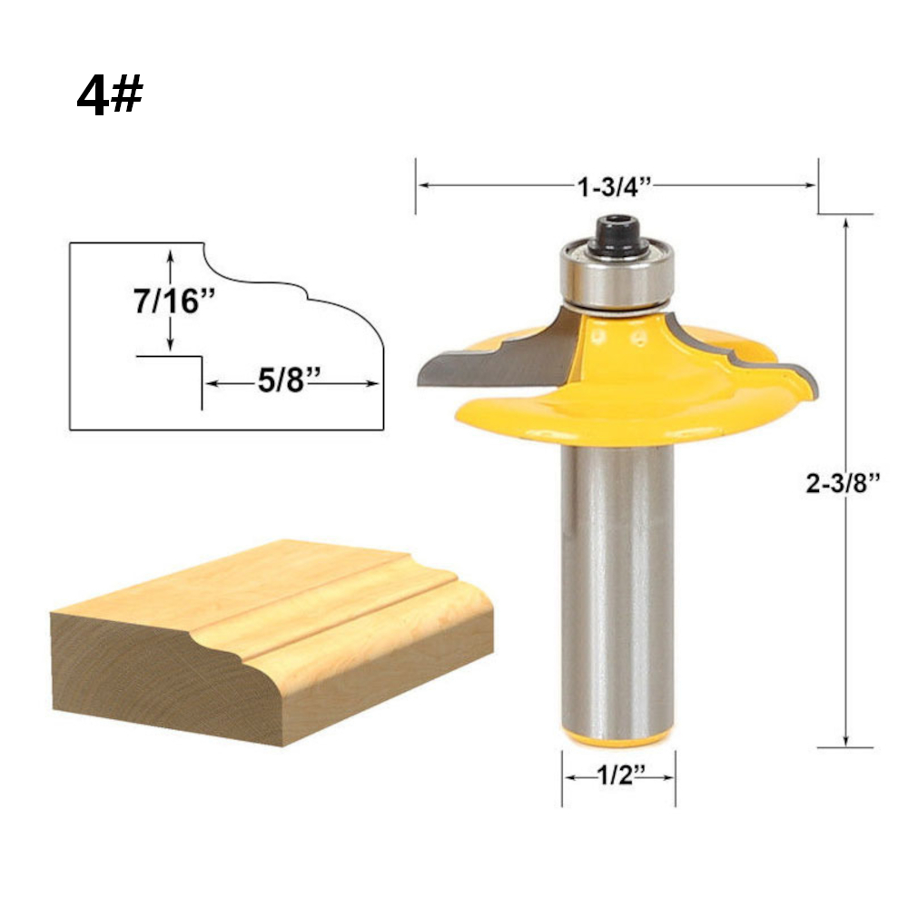 12quot-Shank-Drawer-Face-Mill-Round-Over-and-Beading-Edging-Router-Bit-Set-C3-Carbide-Tipped-Woodwor-1767705-7