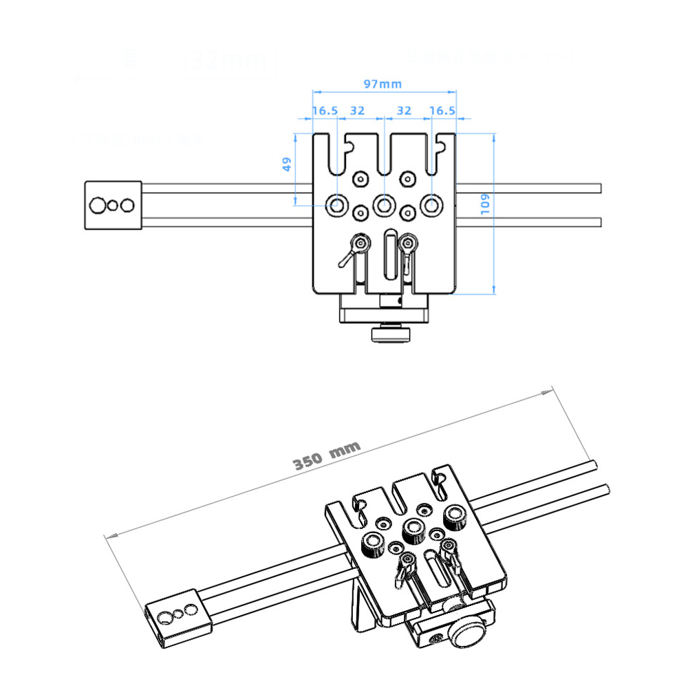 3-in-1-Woodworking-Hole-Drill-Doweling-Jig-Positioner-Guide-Locator-Joinery-System-Kit-Aluminium-All-1791645-4