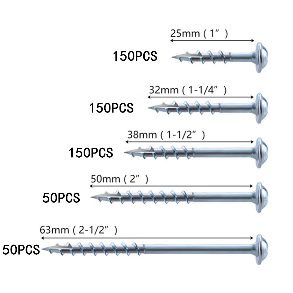 552PCS-Self-Tapping-Pocket-Hole-Screws-Kit-SQ2-Square-Driver-2532385063mm-Screws-with-Screwdriver-Bi-1671522-3