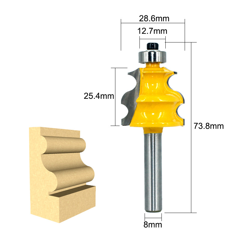 8mm-12quot-Shank-Line-Router-Bit-Architectural-Molding-Woodworking-Tenon-Milling-Cutter-for-Wood-Mac-1768734-2