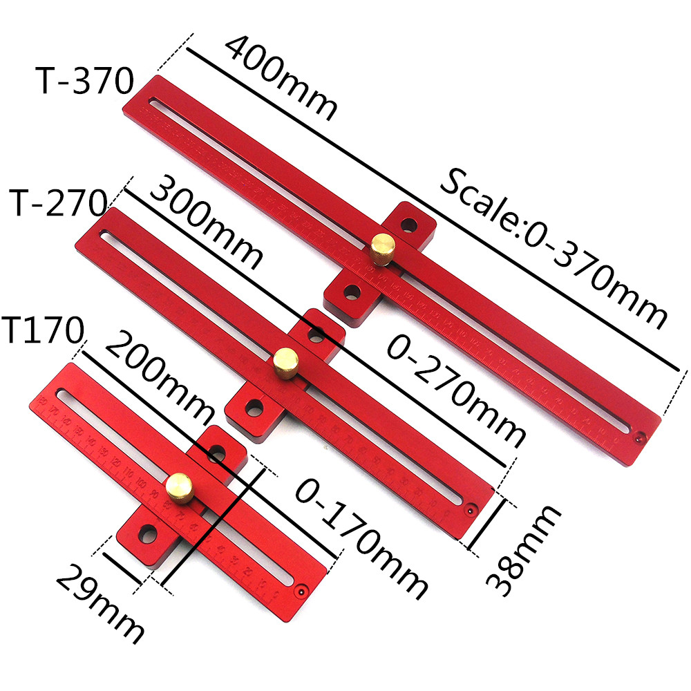 Aluminum-Alloy-170270370mm-Scale-Measure-Scribing-Ruler-Woodworking-T-type-Hole-Ruler-Marking-Tool-1377213-2