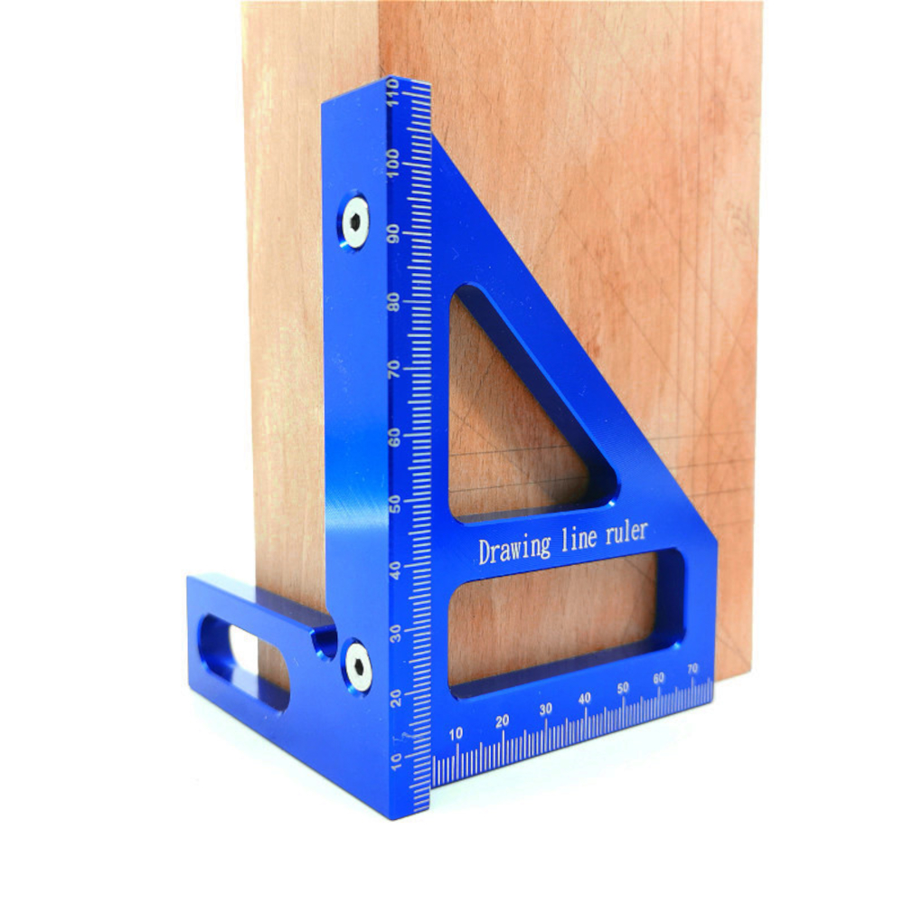 Aluminum-Alloy-Multifunctional-Woodworking-Ruler-Square-Layout-Miter-Triangle-Ruler-45-90-Degree-Met-1807647-1