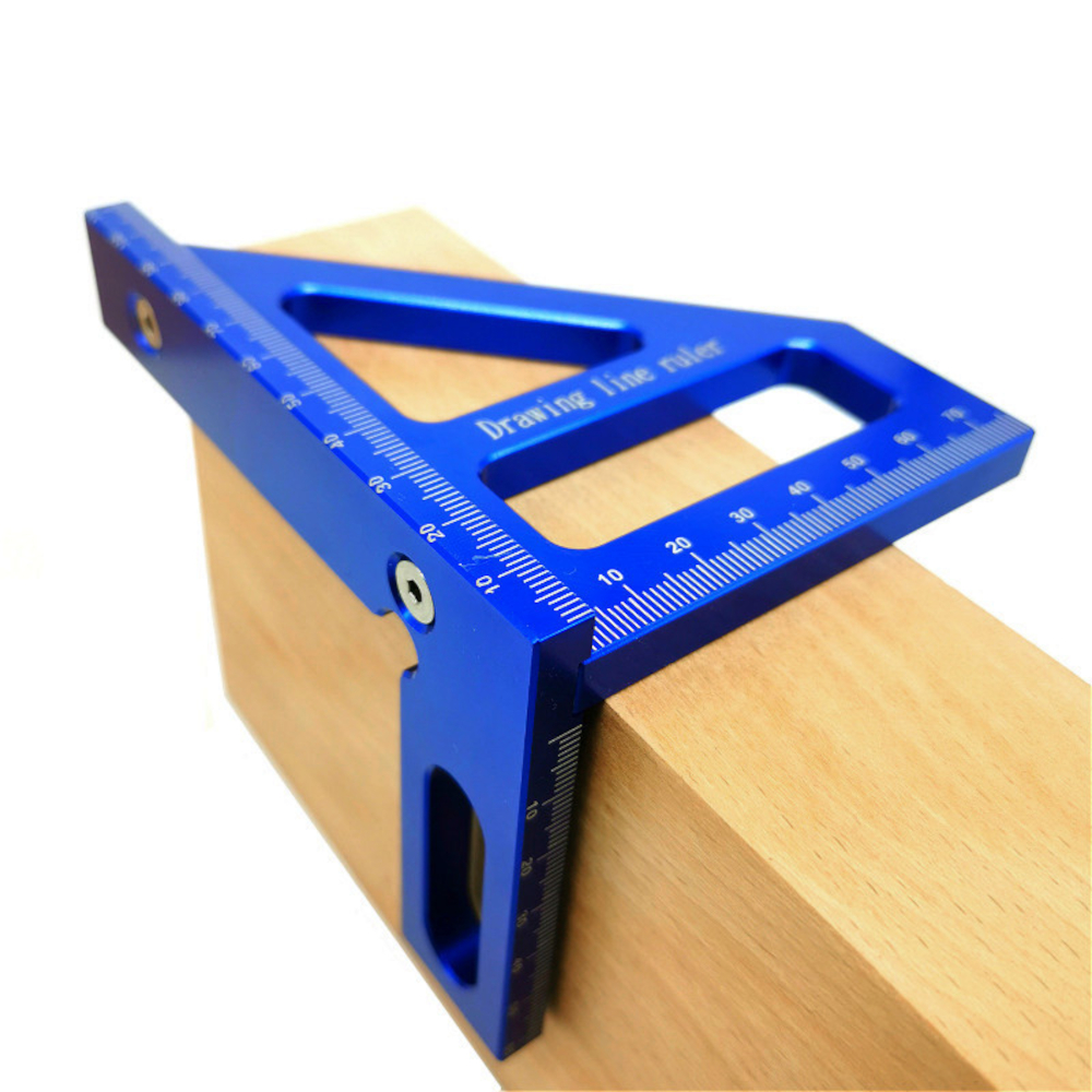 Aluminum-Alloy-Multifunctional-Woodworking-Ruler-Square-Layout-Miter-Triangle-Ruler-45-90-Degree-Met-1807647-2