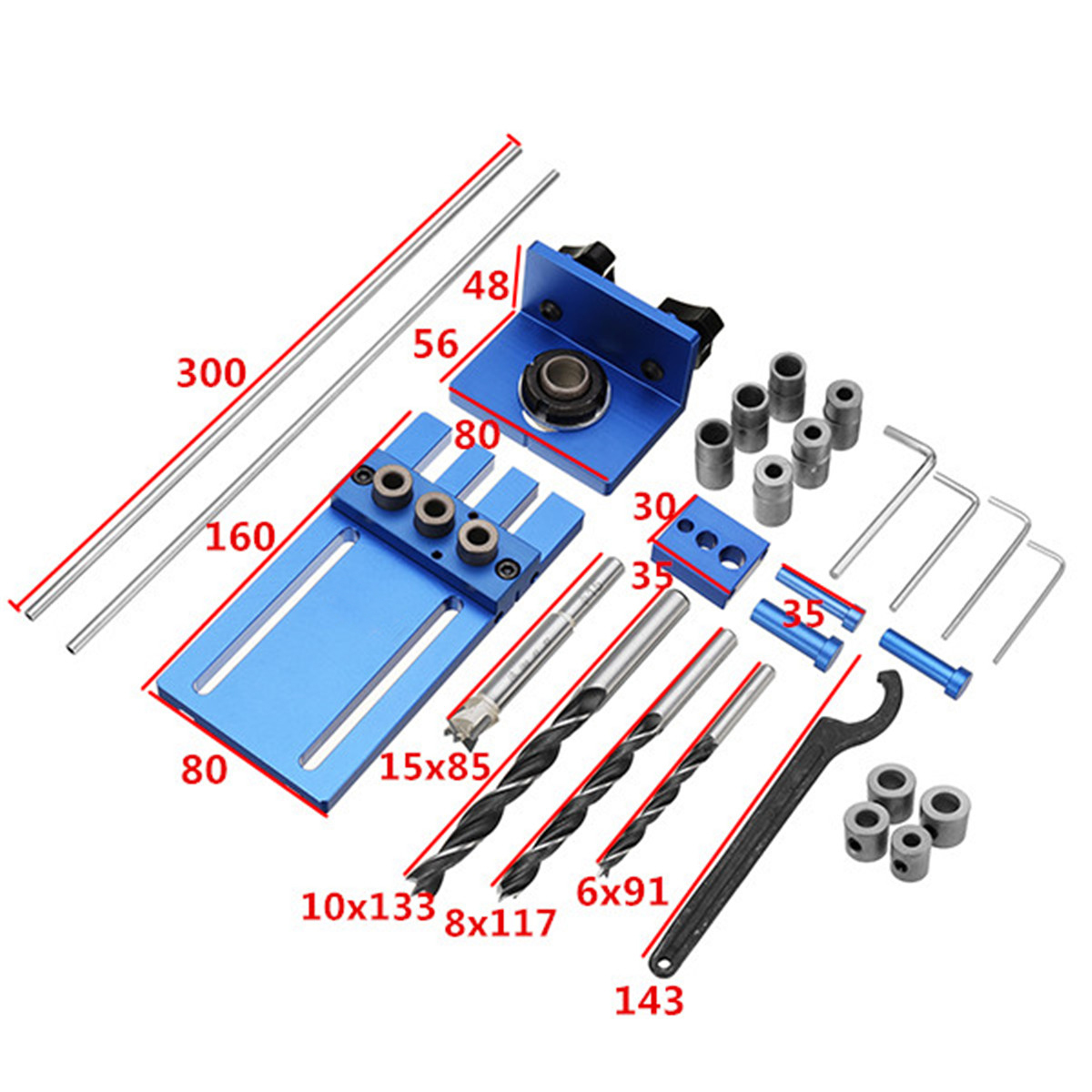 Drillpro-08450-Aluminum-Alloy-Dowelling-Jig-Set-Wood-Dowel-Drilling-Position-Jig-Woodworking-Tool-1225031-2