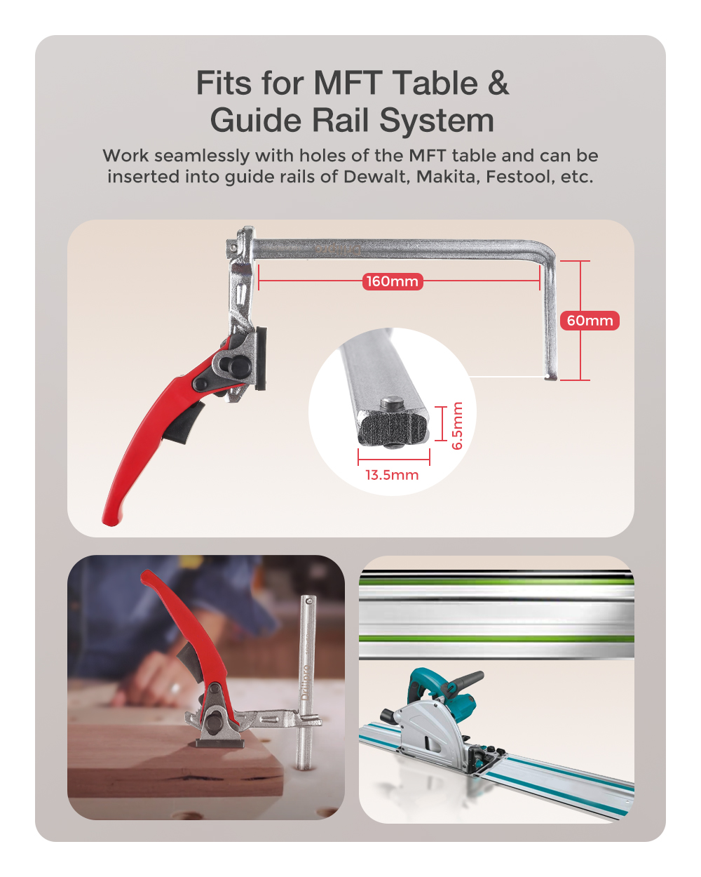 Drillpro-160x60mm-Quick-Release-Ratcheting-Guide-Rail-Clamp-Track-F-Clamp-for-MFT-Table-and-Track-Sa-1857723-5