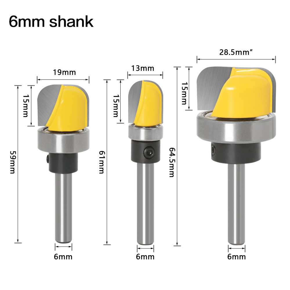 Drillpro-3Pcs-Bowl-and-Tray-Router-Bit-14-Inch-Shank--6mm-Shank-Corner-Rounding-Router-Bit-Wood-Mill-1725854-2