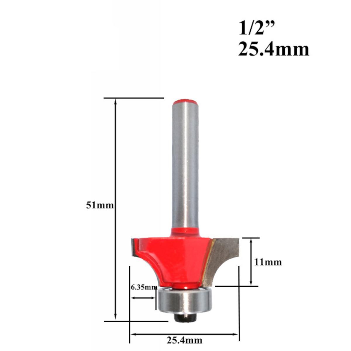 Drillpro-6mm-Shank-Corner-Round-Over-Router-Bit-with-Bearing-Cleaning-Flush-Milling-Cutter-for-Wood--1785858-6