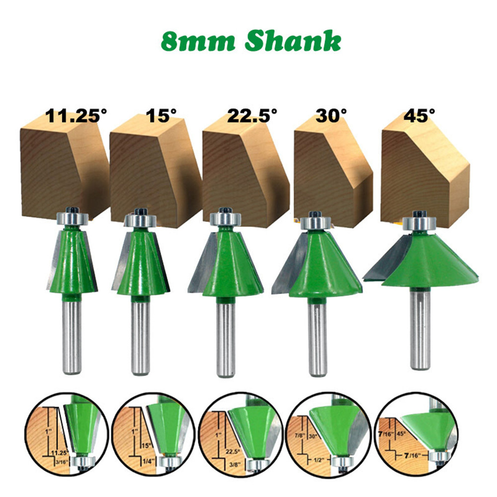 Drillpro-8mm-Shank-Chamfering-Router-Bit-1125-45-Degree-Milling-Cutter-for-Woodworking-1607766-1