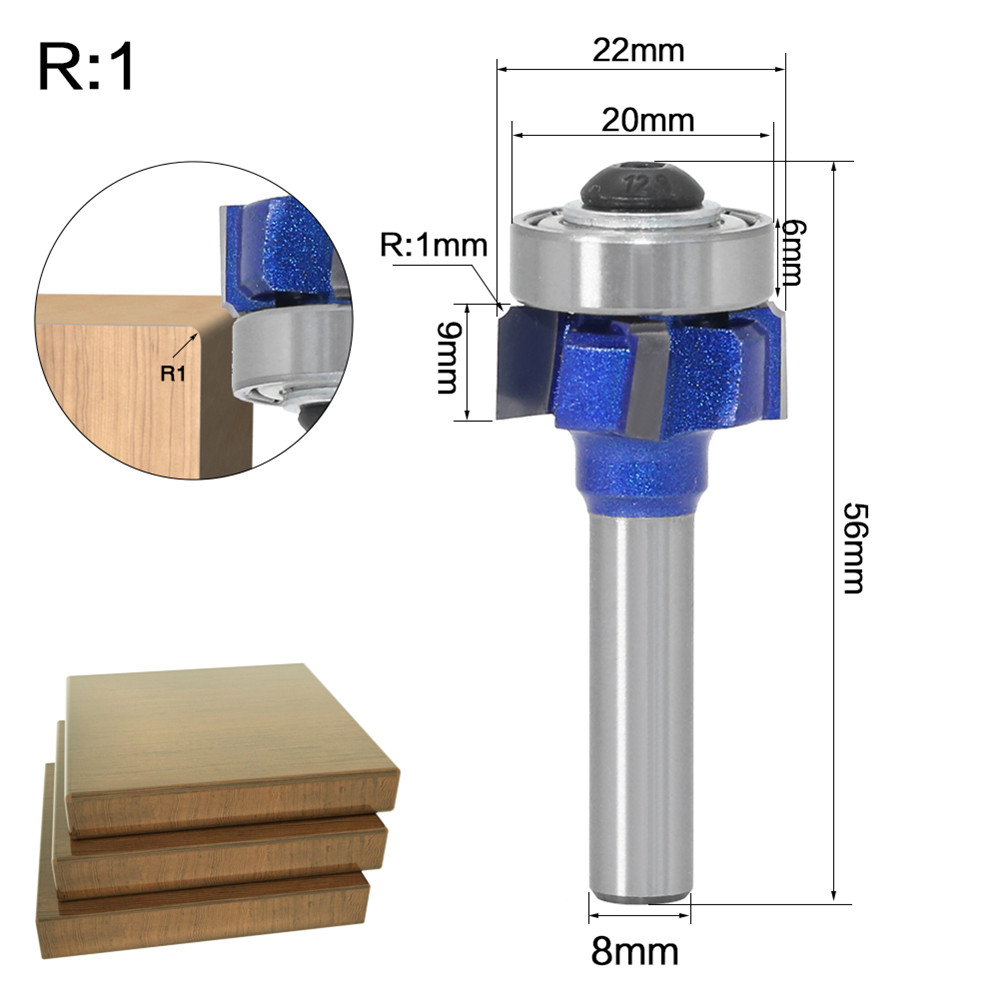 Drillpro-8mm-Shank-Woodworking-Milling-Cutter-R1mm-R2mm-R3mm-Trimming-Knife-Edge-Trimmer-4-Teeth-Woo-1730521-6