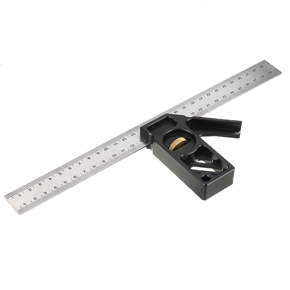 Drillpro-Adjustable-300mm-Aluminum-Alloy-Combination-Square-45-90-Degree-Angle-Scriber-Steel-Ruler-W-1617483-3