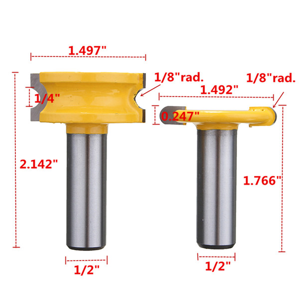 Drillpro-RB35-2pcs-12-Inch-Shank-Flute-and-Bead-Router-Bit-Set-Wood-Working-Cutter-1145574-1