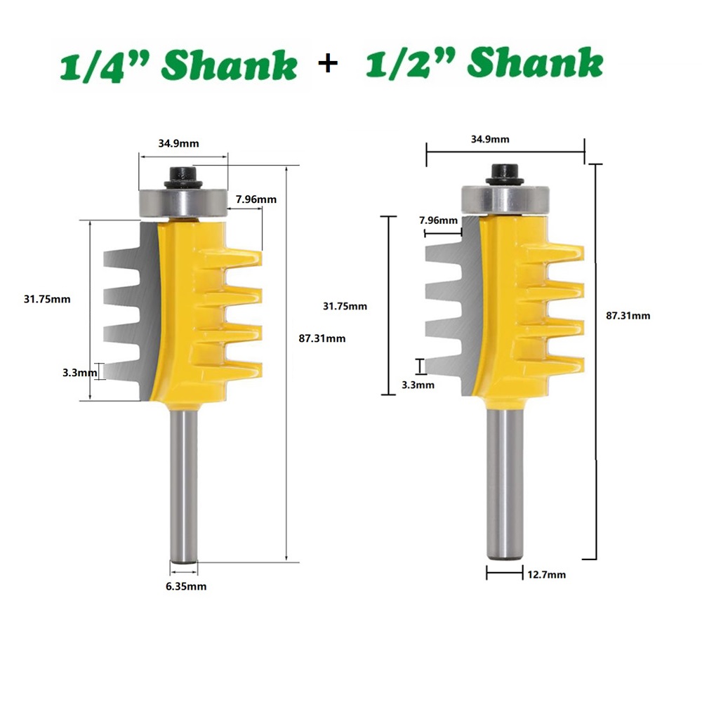 Drillpro-T-Slot-Finger-Joint-Router-Bit-12-or-14-Inch-Shank-Reversible-for-Woodworking-Cutting-1864428-8