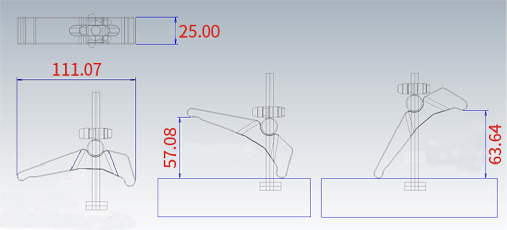 HONGDUI-2-Pcs-Red-Quick-Acting-Hold-Down-Clamp-Aluminum-Alloy-T-Slot-T-Track-Clamp-Set-Woodworking-T-1776199-9