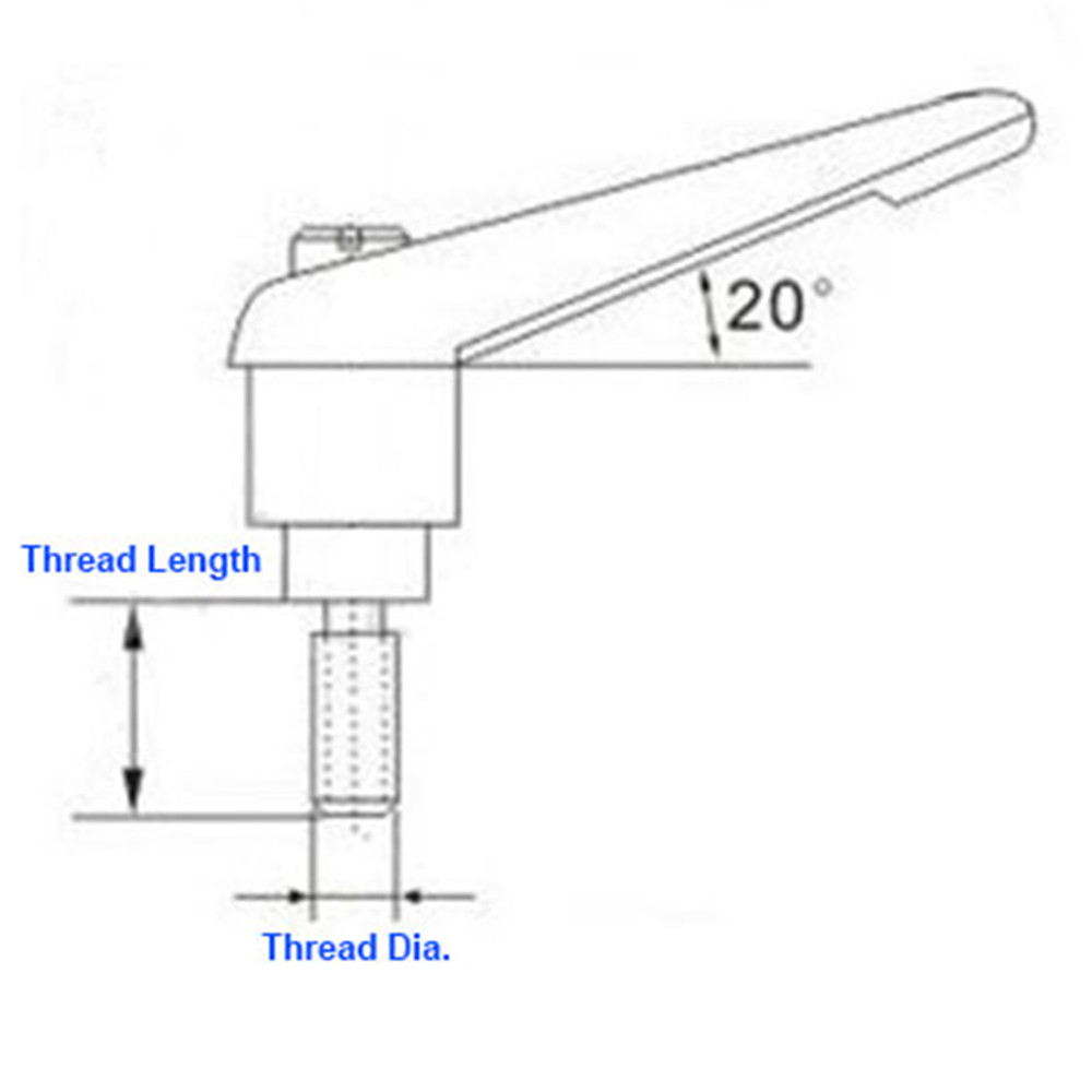 M8-Clamping-Lever-Zinc-Alloy-20-60-mm-Thread-Length-Clamping-Handle-Adjustable-Locking-Screw-Knob-1418464-1