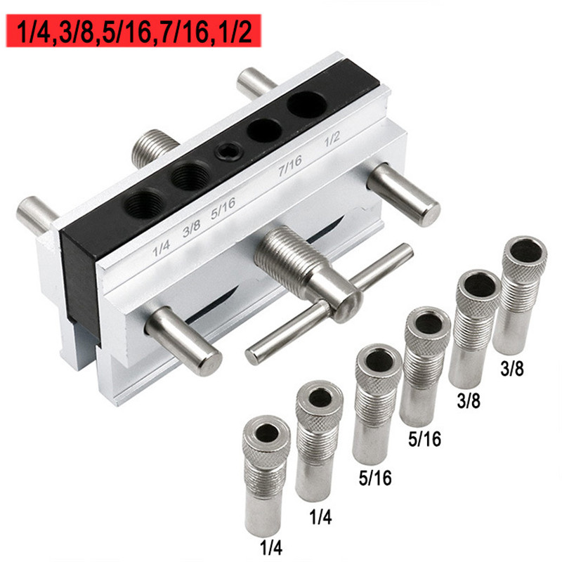 MetricInch-Woodworking-Self-Centering-Hole-Punch-Locator-Drill-Guide-Set-Doweling-Jig-Kit-Silver-Col-1642703-3