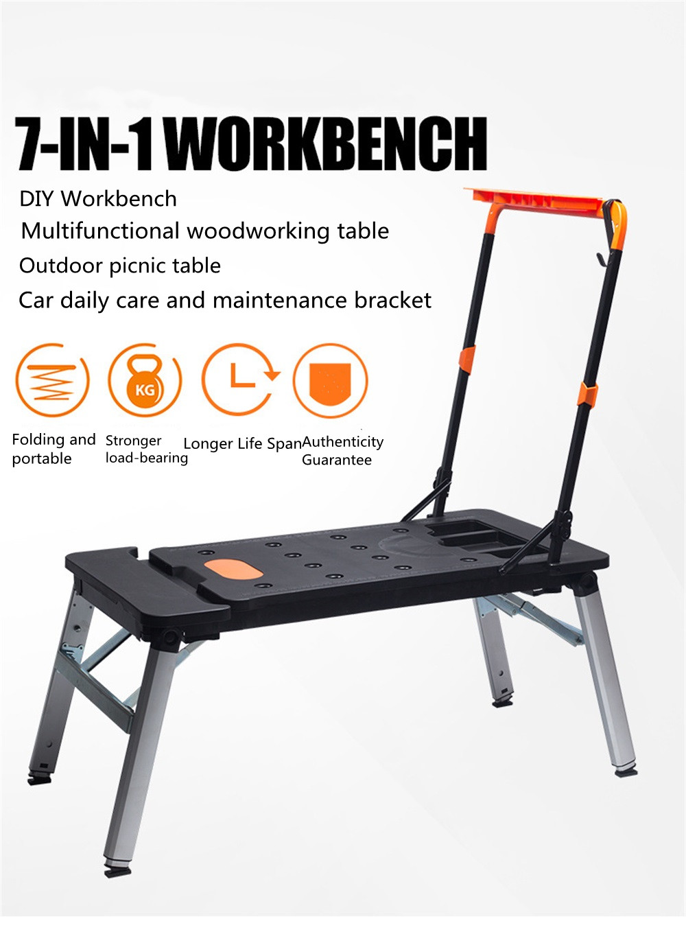 OnkelJ-Multifunctional-Workbench-Horse-Stool-Stainless-Steel-Diy-Console-Trolley-Scaffolding-Mobile--1834881-1