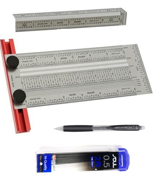 T-Square-6-Precision-Woodworking-Tools-Marking-Rule-Stainless-Steel-Positioning-Scribing-Gauge-Carpe-1919780-6