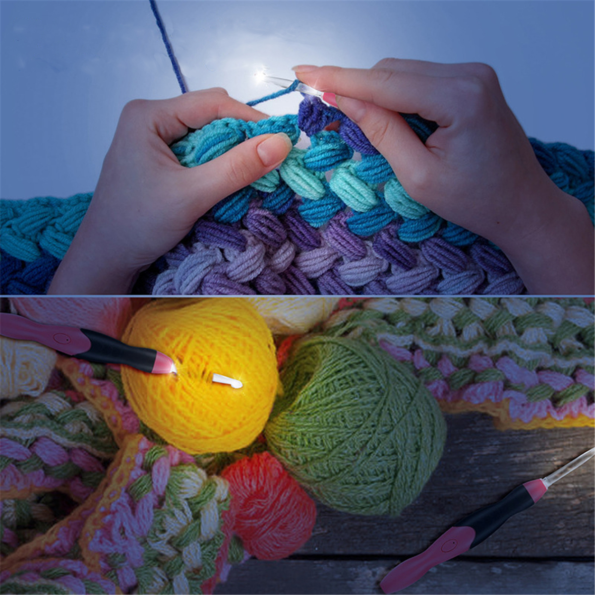 11-In-1-USB-LED-Light-Knitted-Crochet-Kit-DIY-Weaving-Tool-Kits-Sweater-Sewing-Accessories-DIY-LED-F-1586130-4