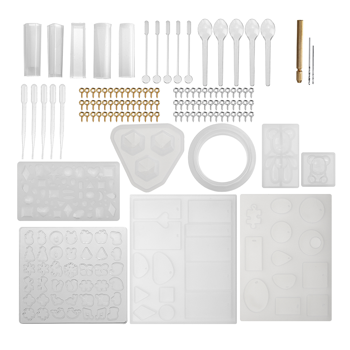 229Pcs-DIY-Handmade-Resin-Casting-Molds-Kit-Making-Jewelry-Pendant-Craft-Tools-1519277-1