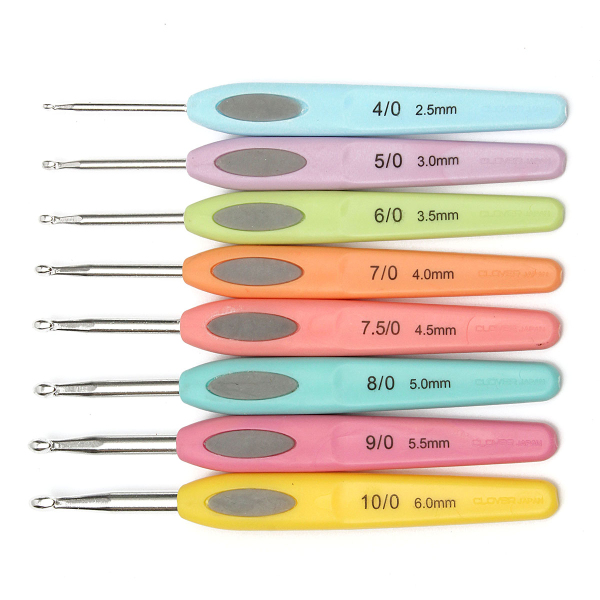 8pcs-Colorful-Soft-Plastic-Handle-Aluminum-Crochet-Hooks-Knitting-Needles-Set-1148052-2