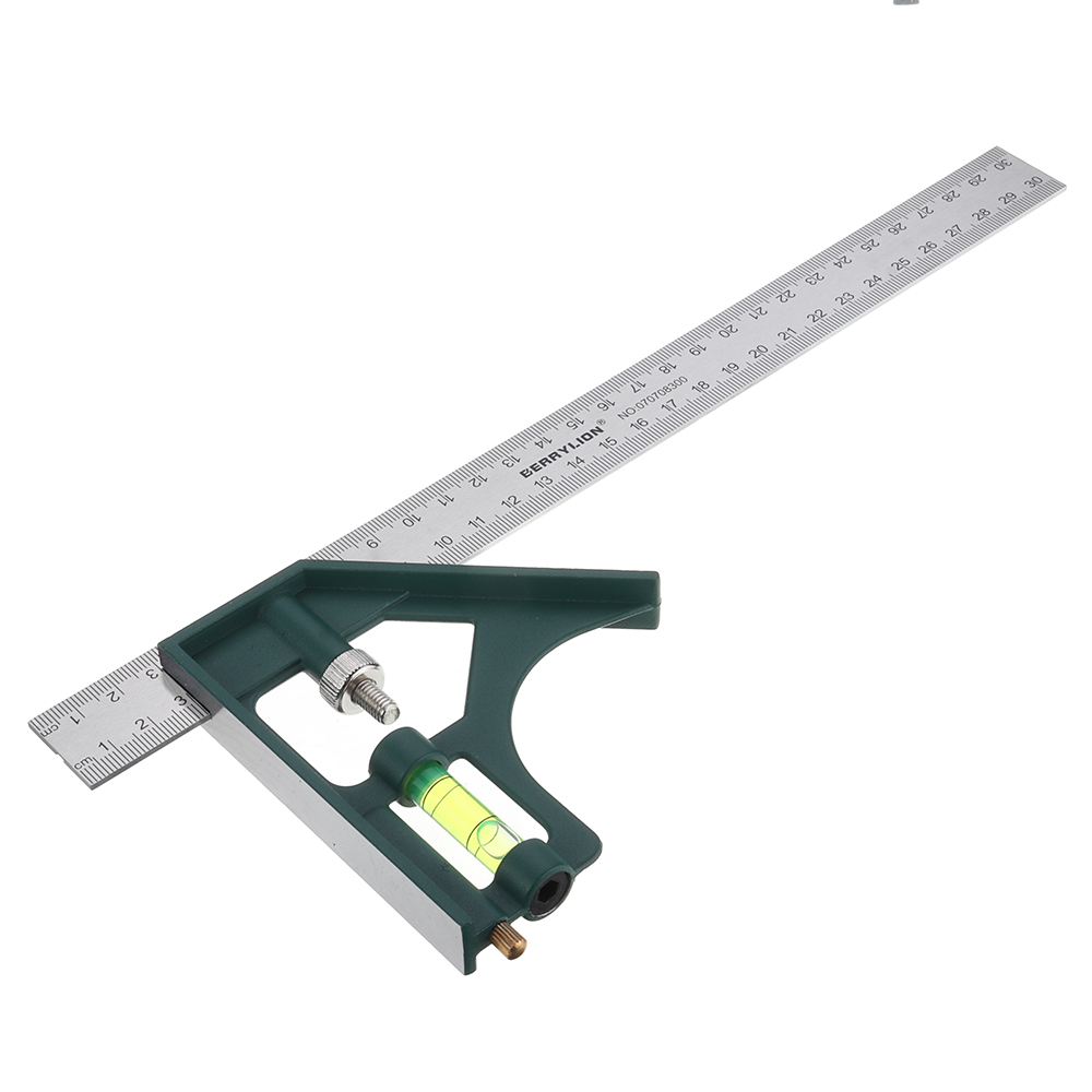 BERRYLION-300mm-Adjustable-Combination-Square-Angle-Ruler-4590-Degree-with-Bubble-Level-Multifunctio-1581150-2