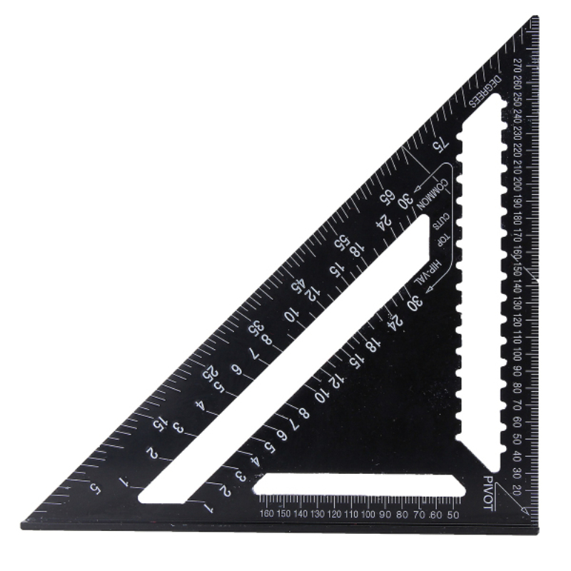 Raitool-AR01-43X30X30cm-Metric-Aluminum-Alloy-Triangle-Ruler-Black-Triangular-Ruler-1134955-1