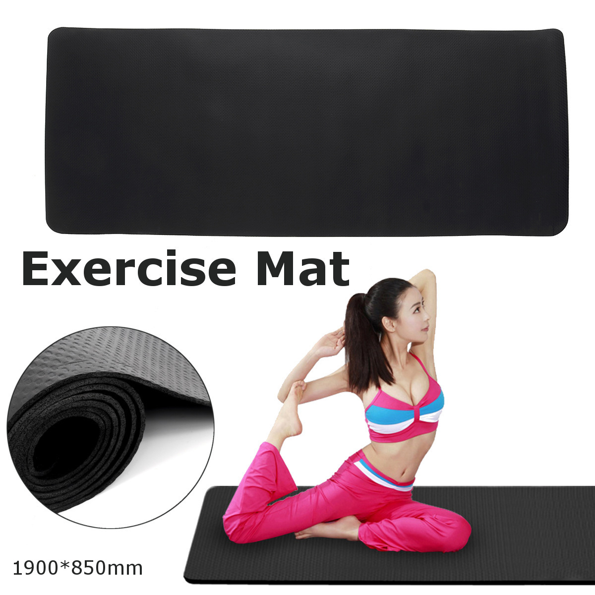 19085cm-Exercise-Mat-Non-slip-Pilates-Gym-Yoga-Treadmill-Bike-Protect-Floor-Walking-Pad-Mat-1636127-3