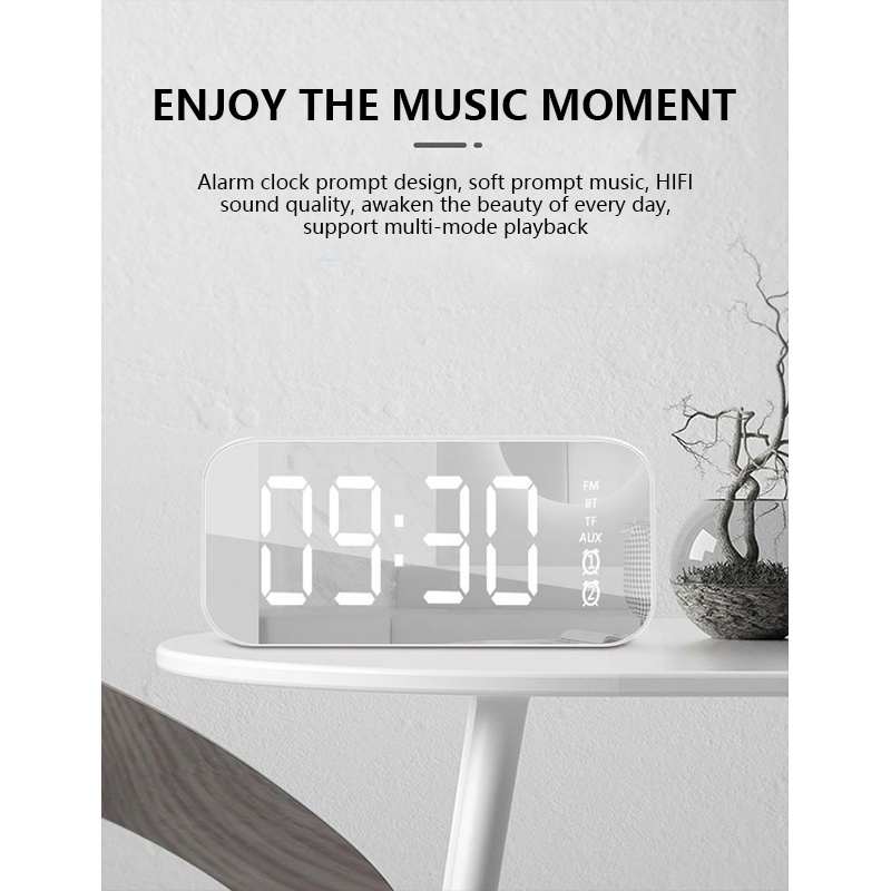 Bakeey-A18-Wireless-bluetooth-Speaker-Mirror-Hifi-Subwoofer-Digital-Alarm-Clock-with-FM-Function-AUX-1895705-6