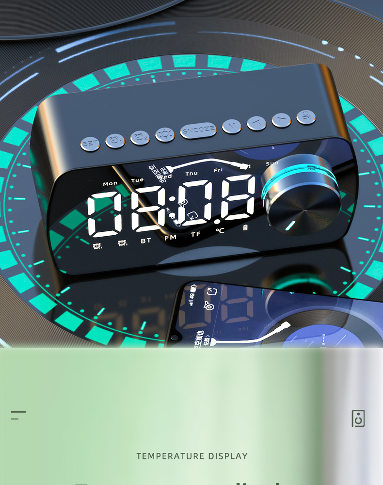 Bakeey-P2-Wireless-bluetooth-Speaker-Double-Alarm-Clock-FM-Radio-Mirror-LED-Display-HiFi-Music-Colum-1878267-8